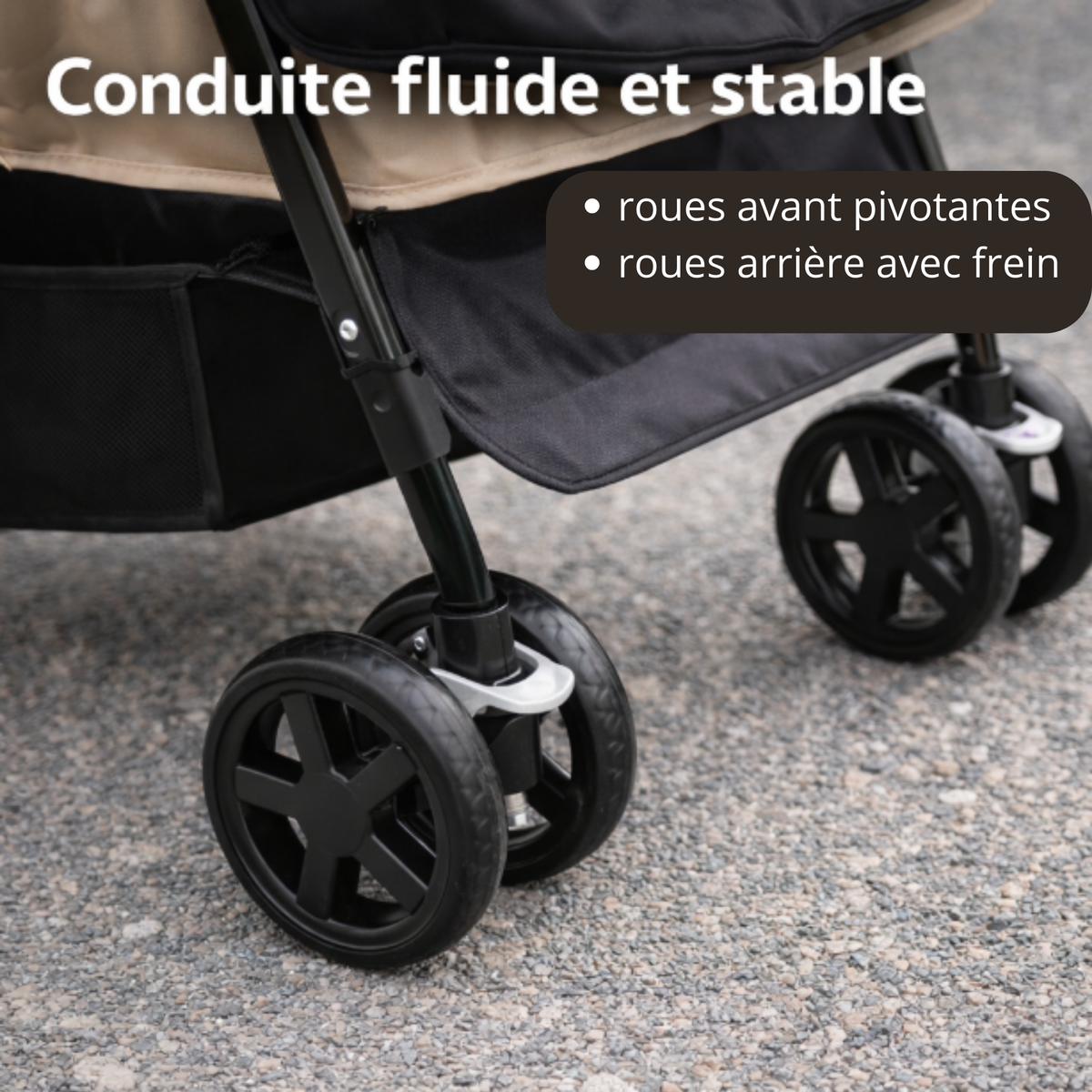 Poussette compacte pour petits chiens