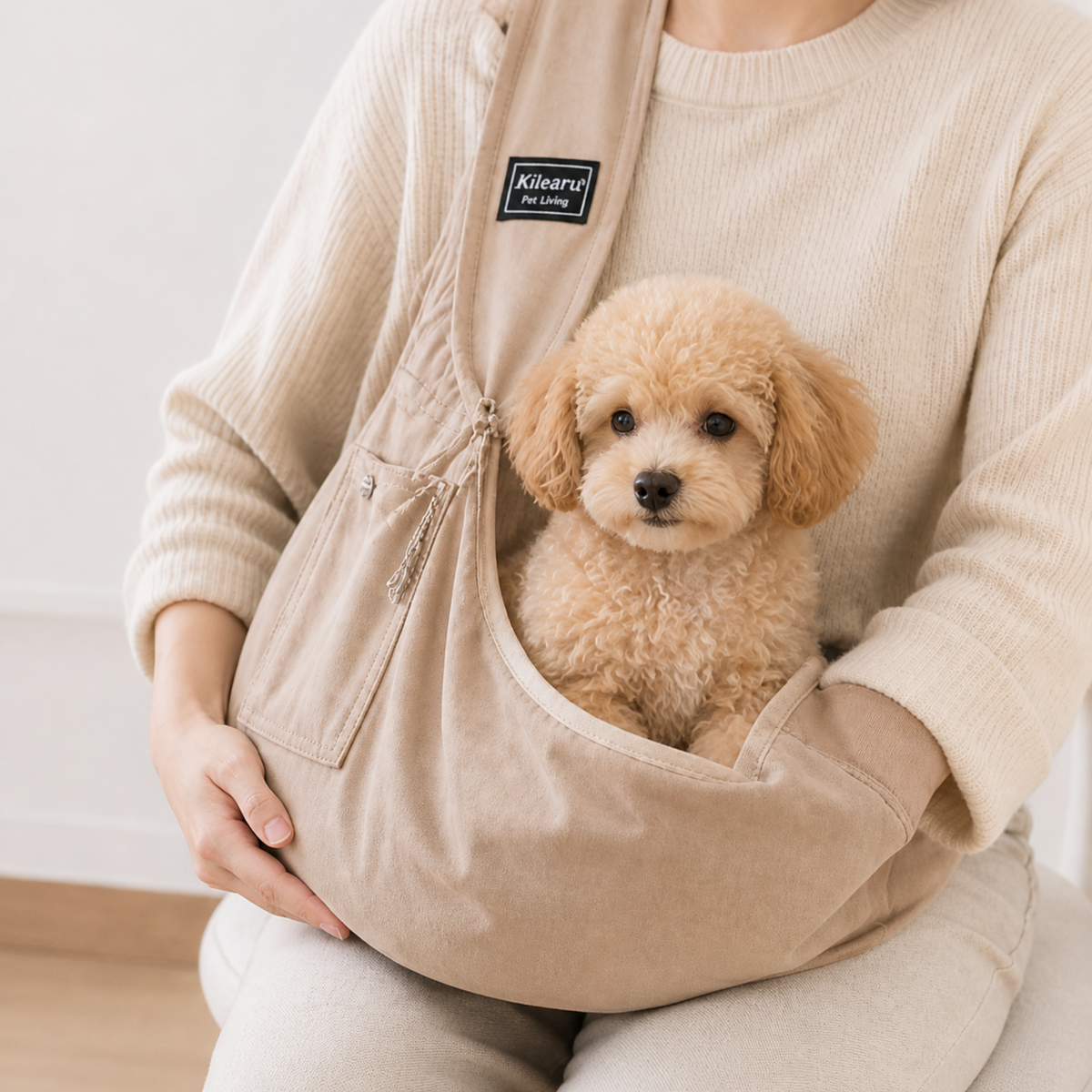 Sac bandoulière souple pour chien jusqu’à 7,5 kg