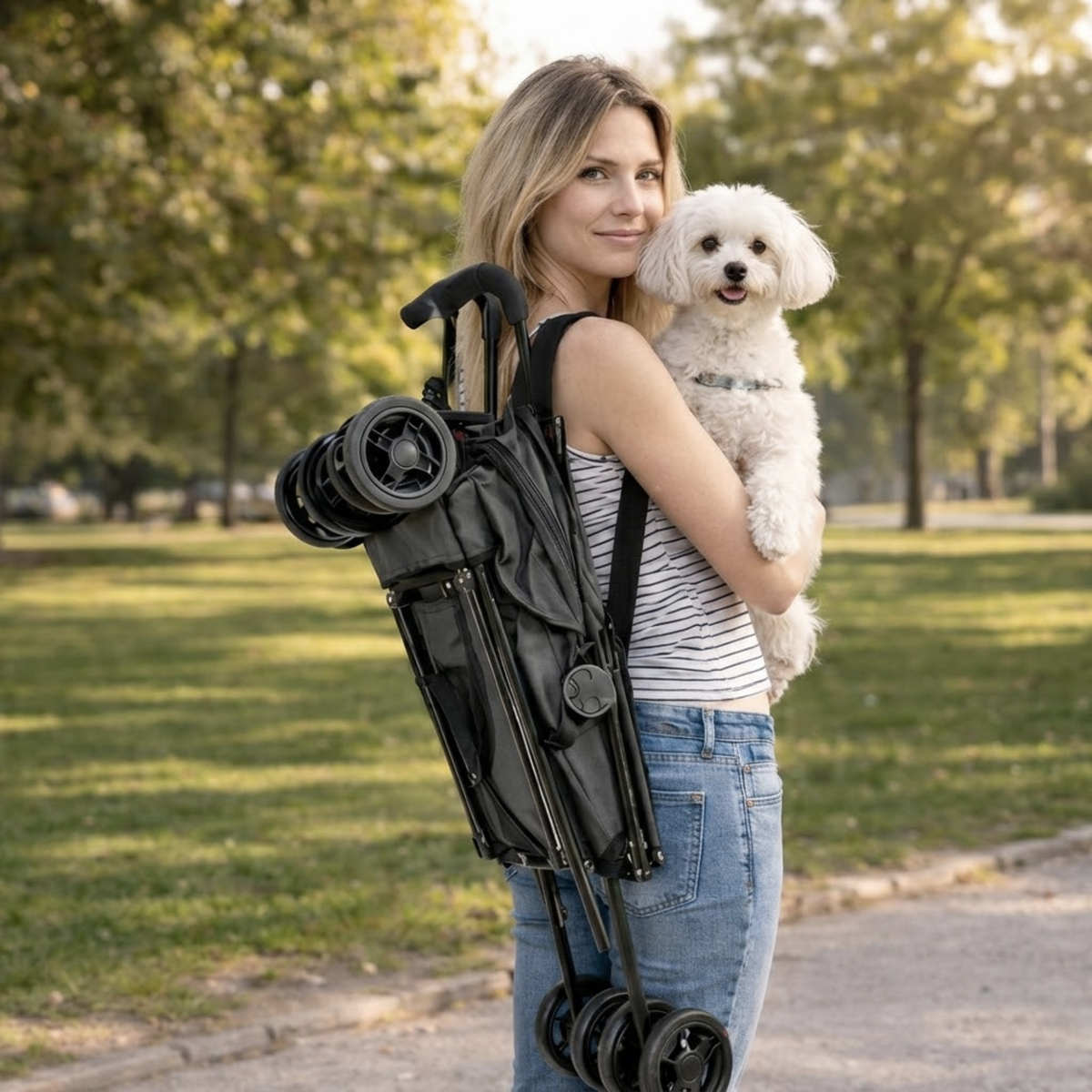 Poussette pour petits chiens