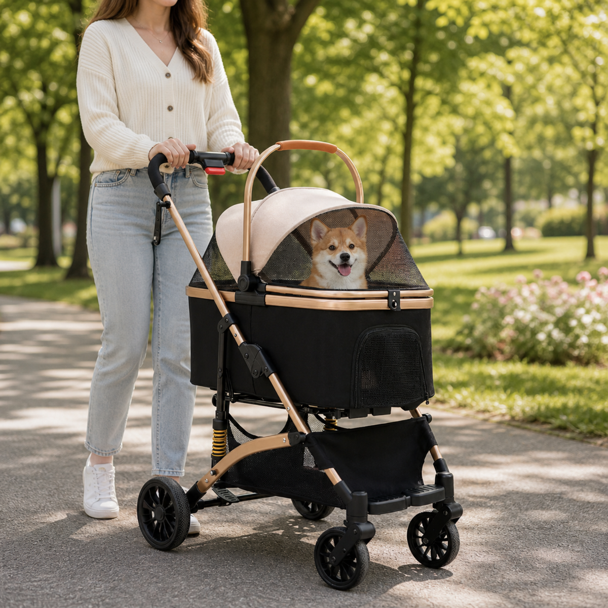 Poussette pour chien tout-confort 40kg