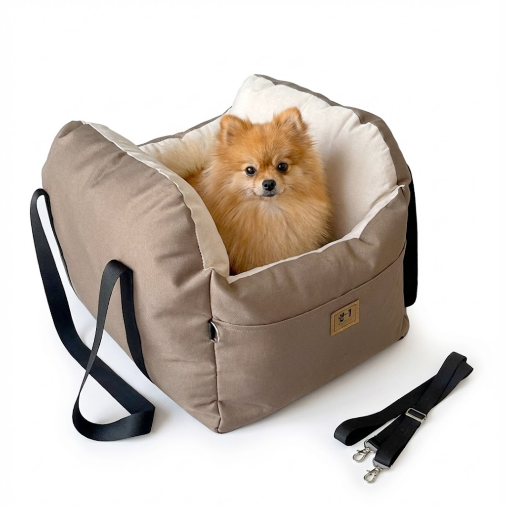 Siège auto & sac de transport 2-en-1 pour petit chien