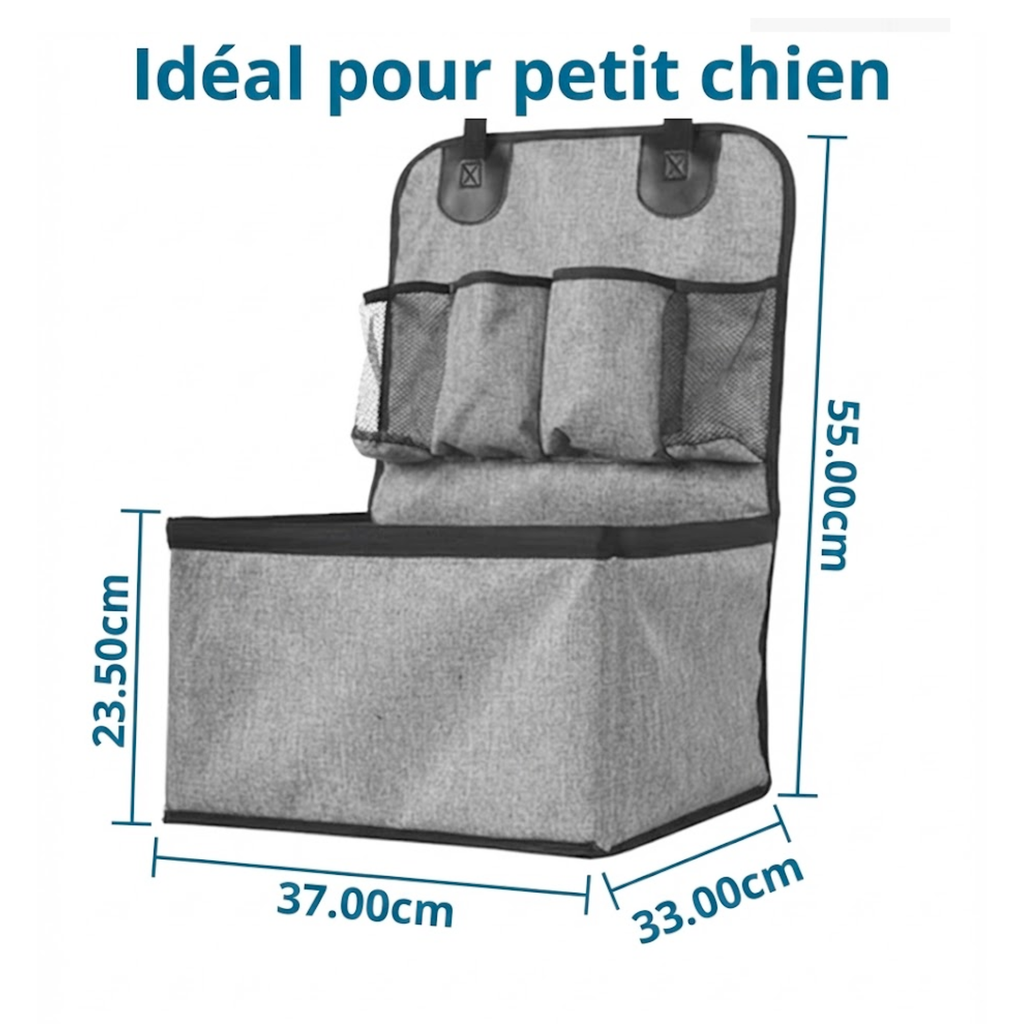 Siège auto multi-poches pour petit chien