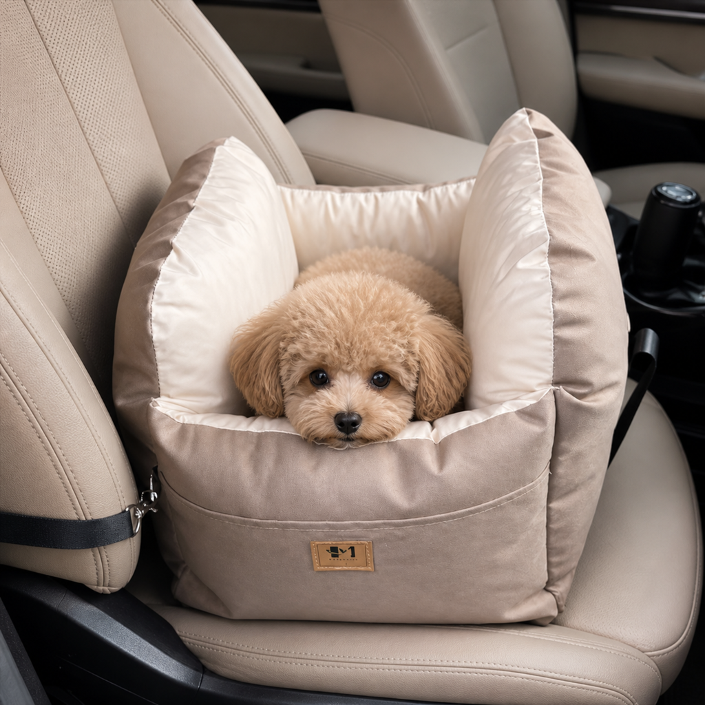 Siège auto & sac de transport 2-en-1 pour petit chien