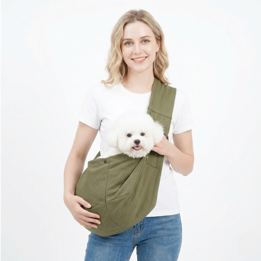 Sac bandoulière souple pour chien jusqu’à 7,5 kg