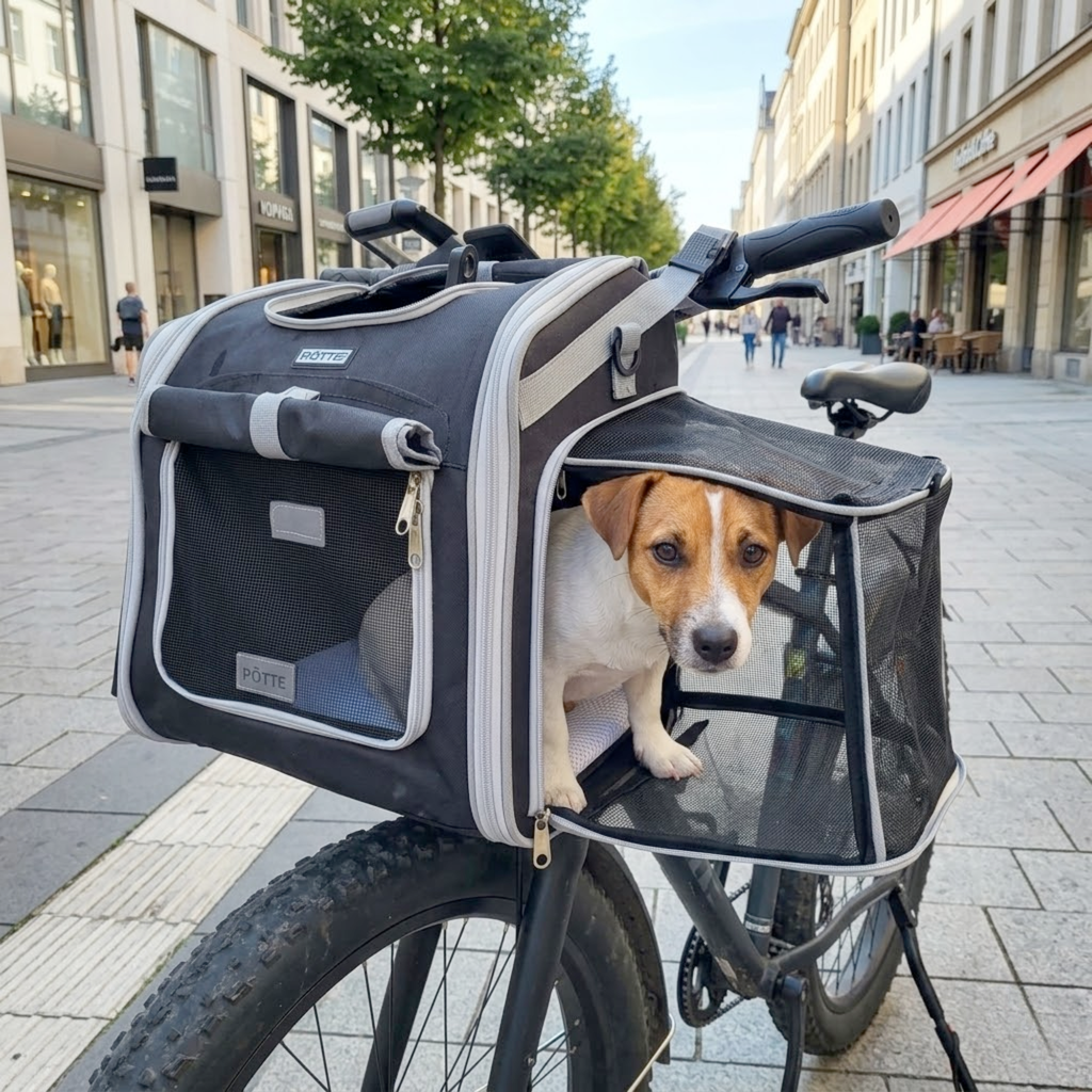 Panier vélo avant pour chien jusqu’à 5,4 kg