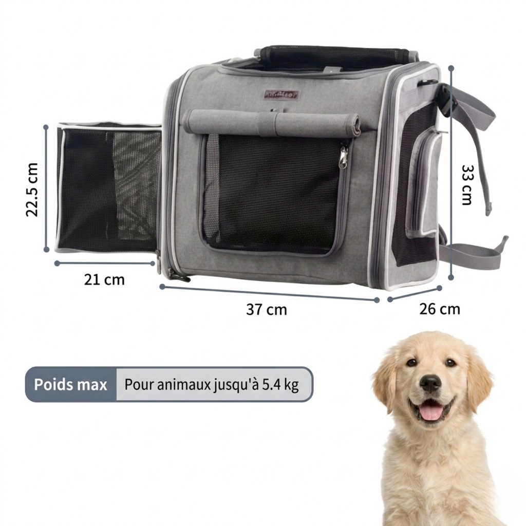 Panier vélo avant pour chien jusqu’à 5,4 kg