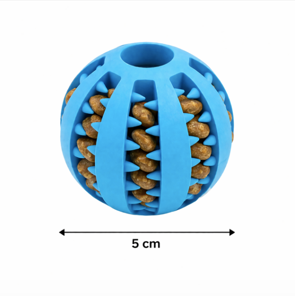 Balle interactive pour chien – Jouet distributeur de croquettes (5 cm)