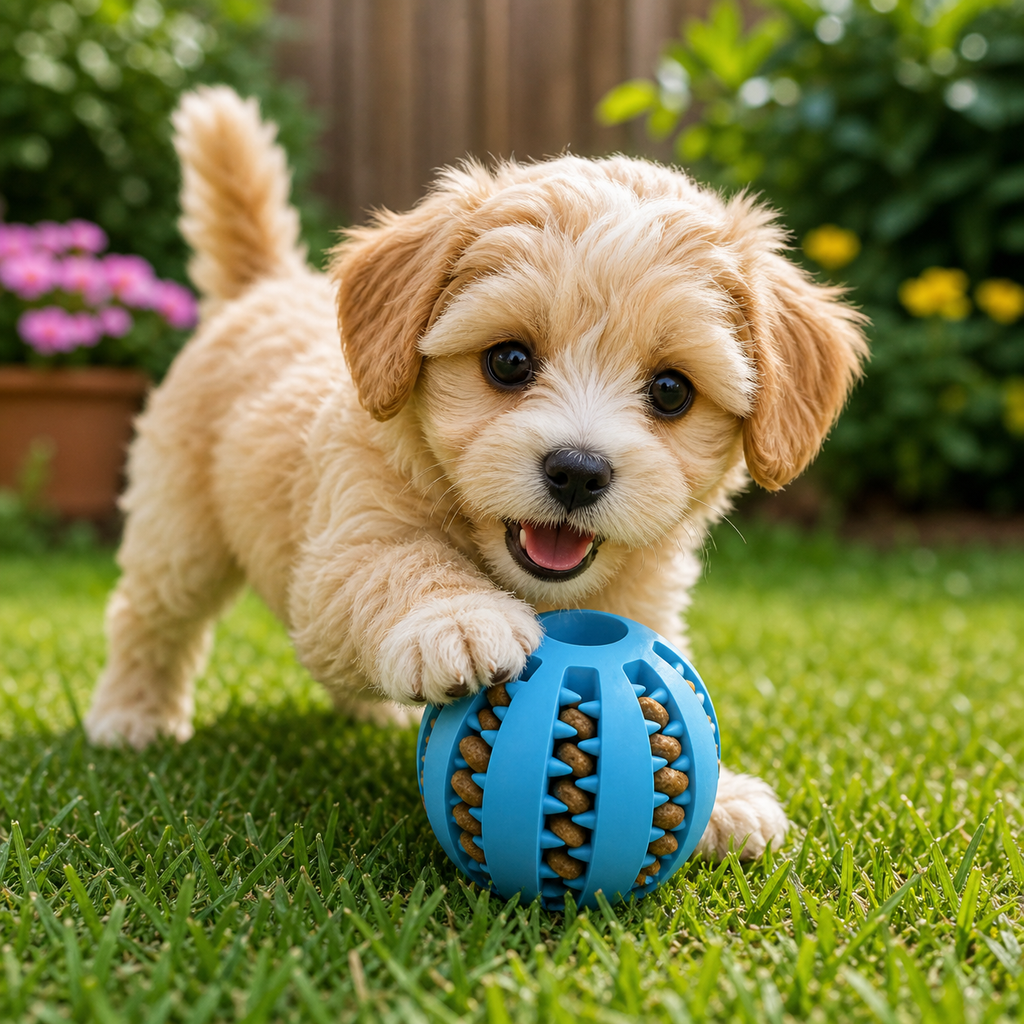 Balle interactive pour chien – Jouet distributeur de croquettes (5 cm)