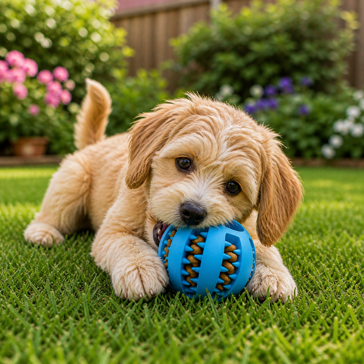 Balle interactive pour chien – Jouet distributeur de croquettes (5 cm)