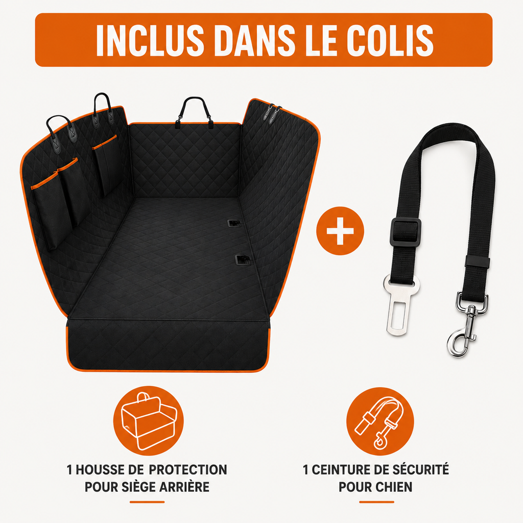 Housse siège arrière voiture chien | Imperméable