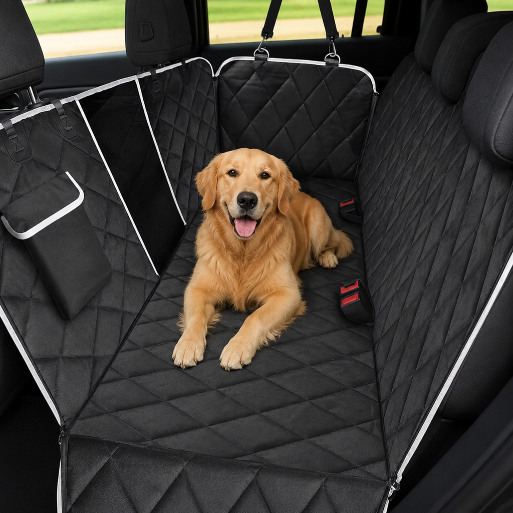 Housse Siège Voiture Chien avec Filet | Imperméable & Ventilée