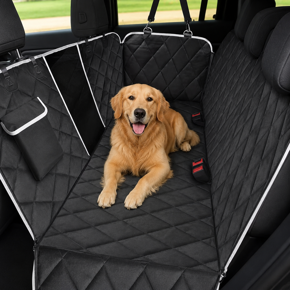 Housse Siège Voiture Chien avec Filet | Imperméable & Ventilée
