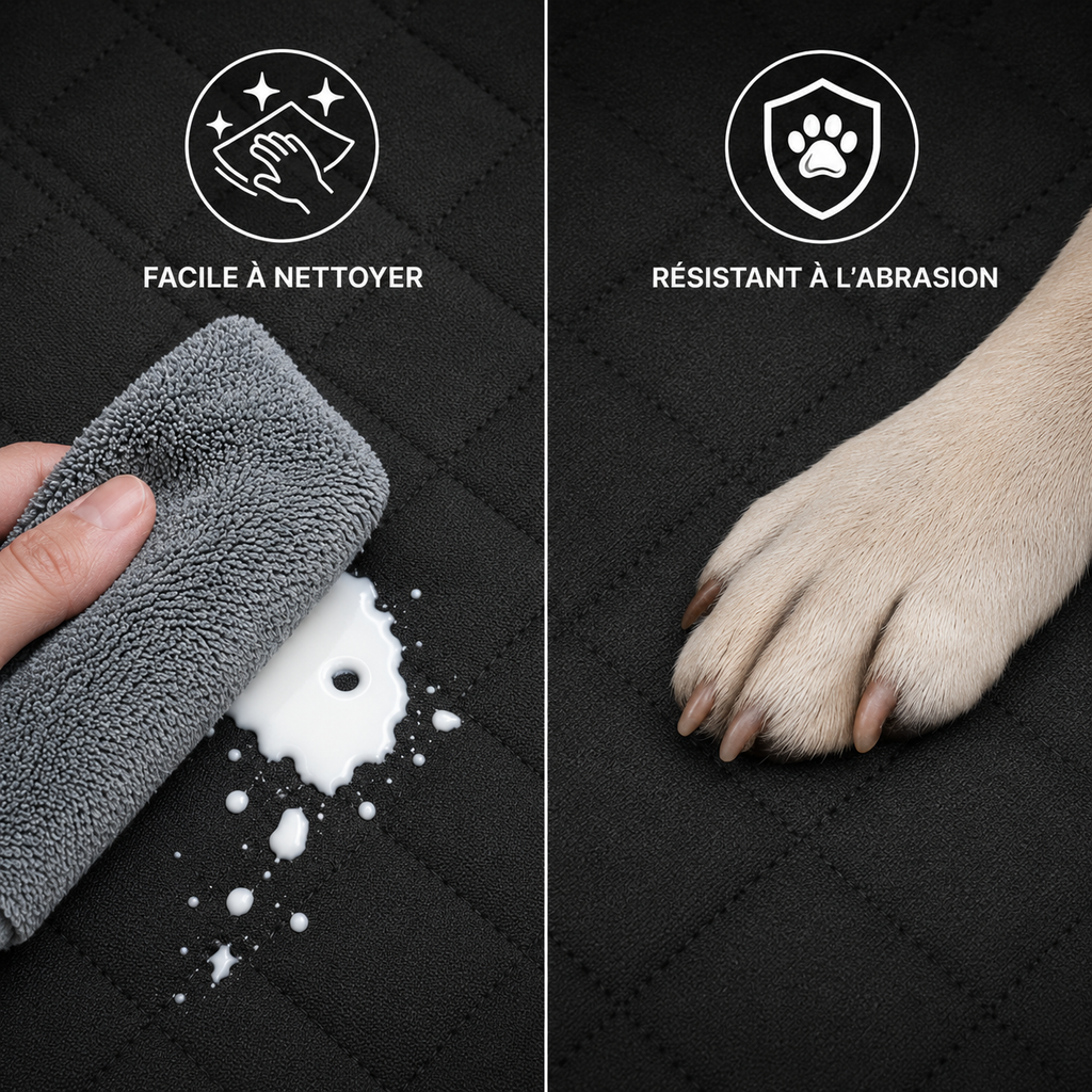 Housse Siège Voiture Chien avec Filet | Imperméable & Ventilée