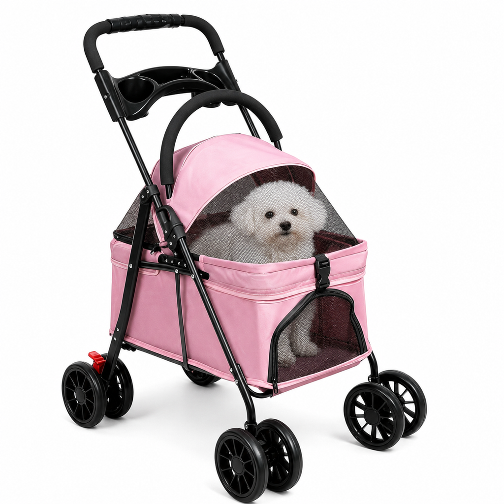 Poussette chien basse jusqu'à 15 kg