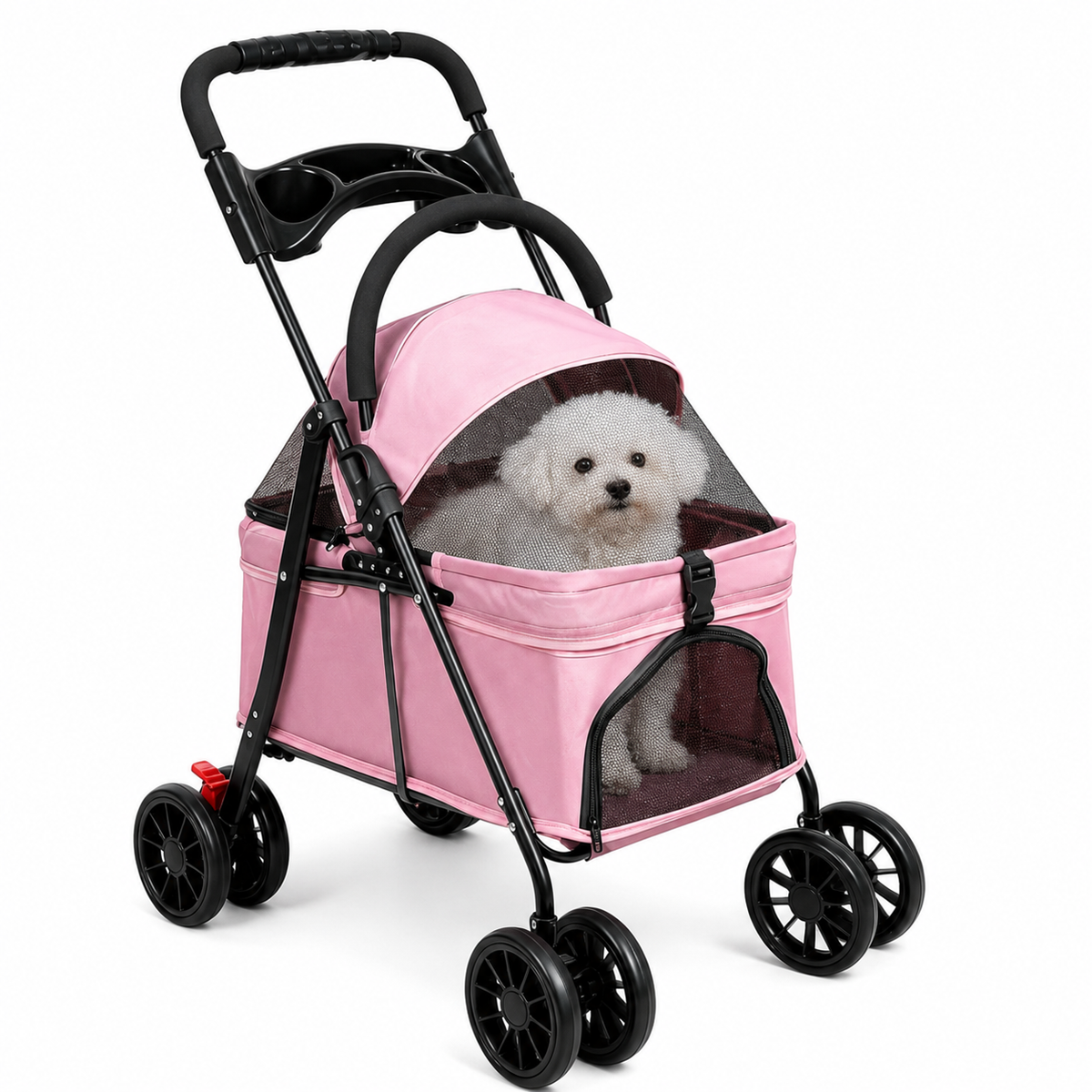 Poussette chien basse jusqu'à 15 kg