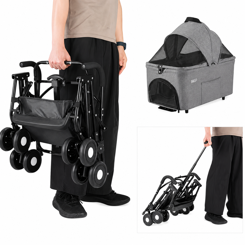 Poussette chien jusqu'à 40 kg | nacelle détachable