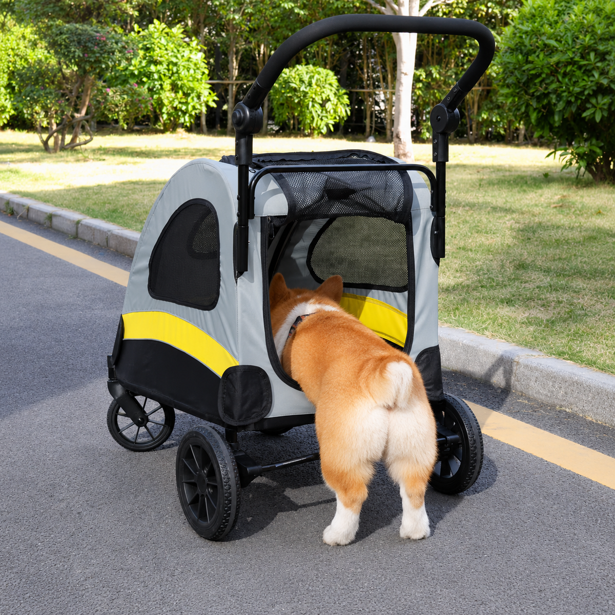 Chariot Chien | Robuste & tout-terrain pour chiens moyens