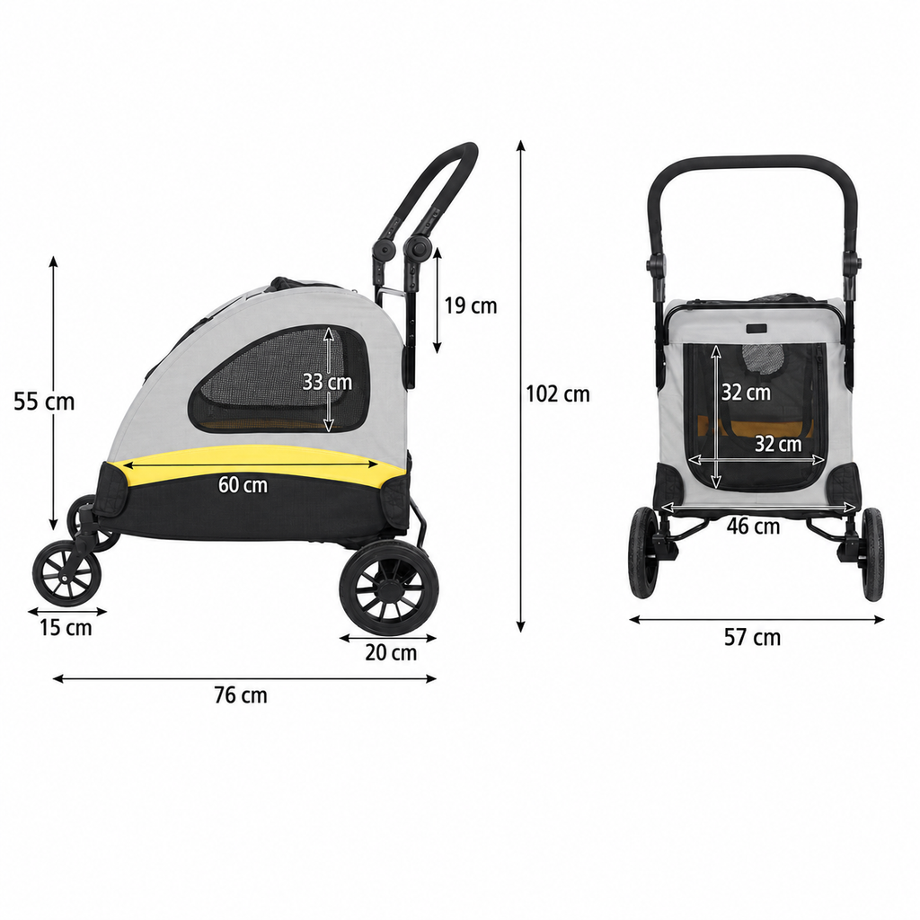 Chariot Chien | Robuste & tout-terrain pour chiens moyens