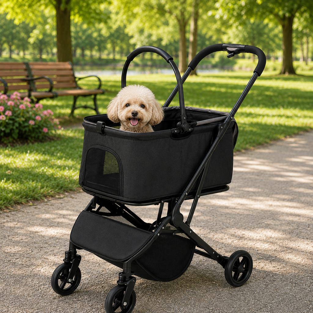 Poussette chien détachable jusqu'à 20 kg