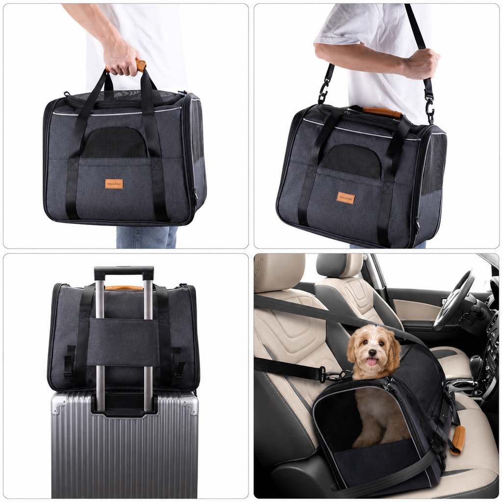 Sac de transport chien | Respirant & sécurisé pour chiens jusqu'à 7 kg