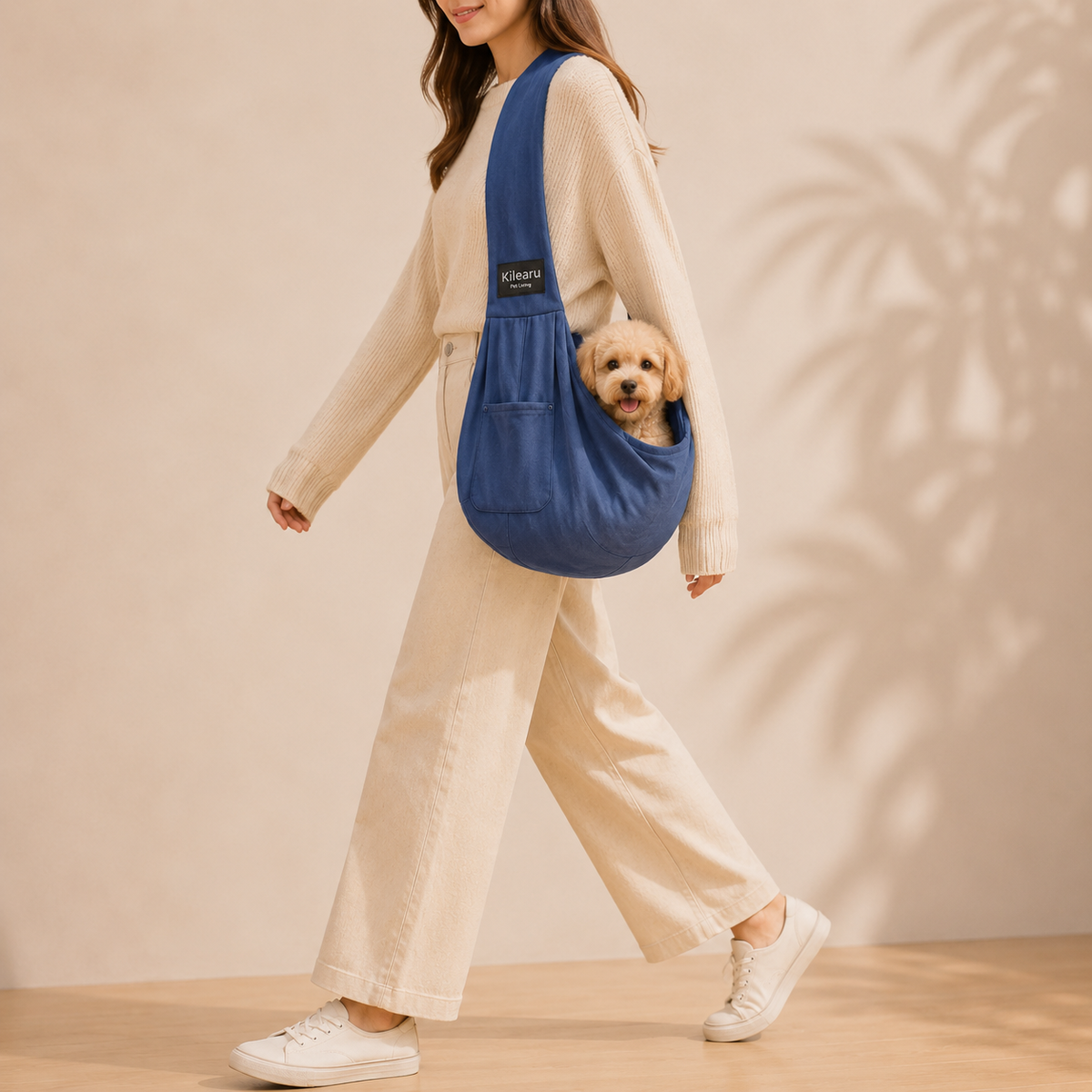 Sac bandoulière souple pour chien jusqu’à 7,5 kg