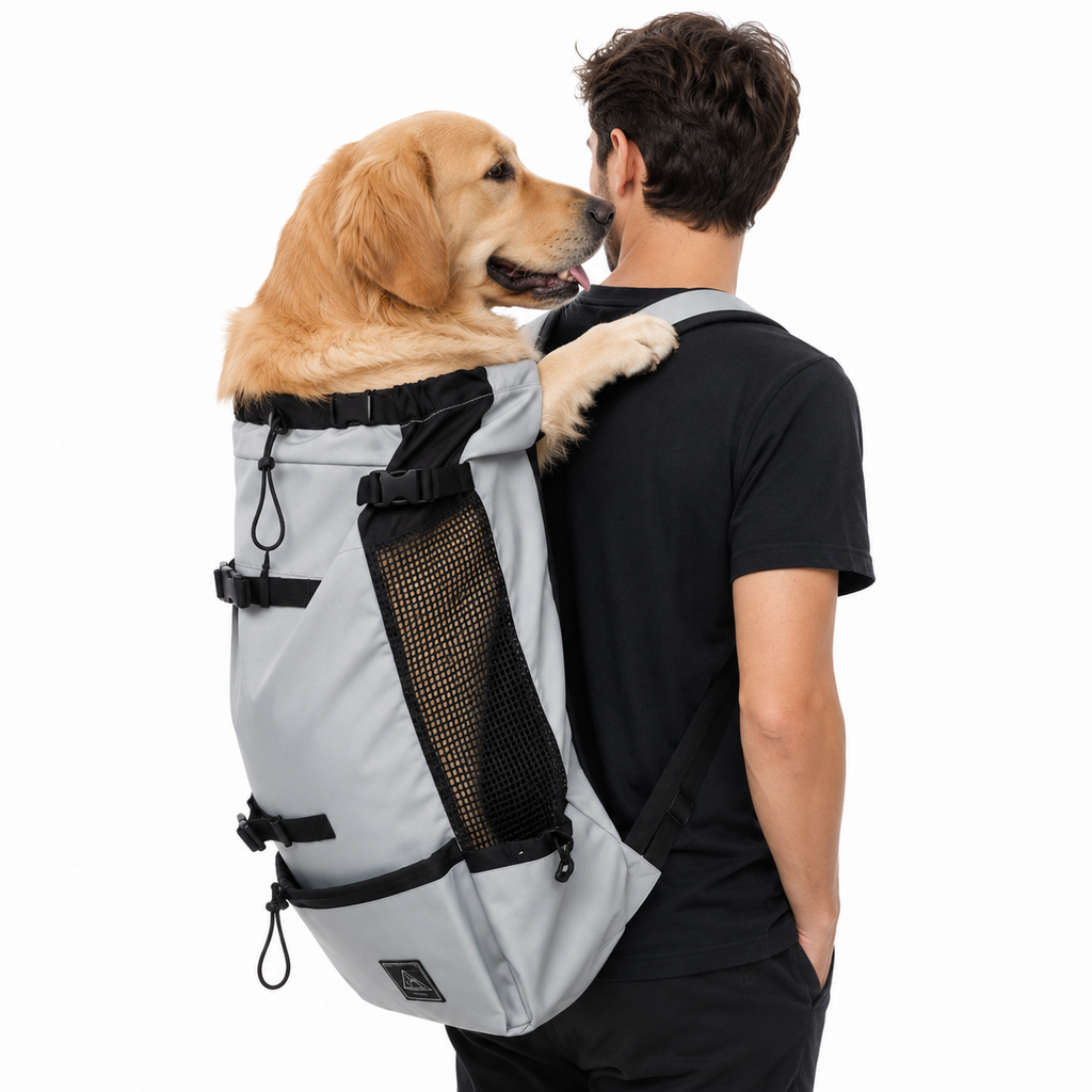 Sac à dos chien respirant | Randonnée, vélo & moto jusqu'à 15 kg