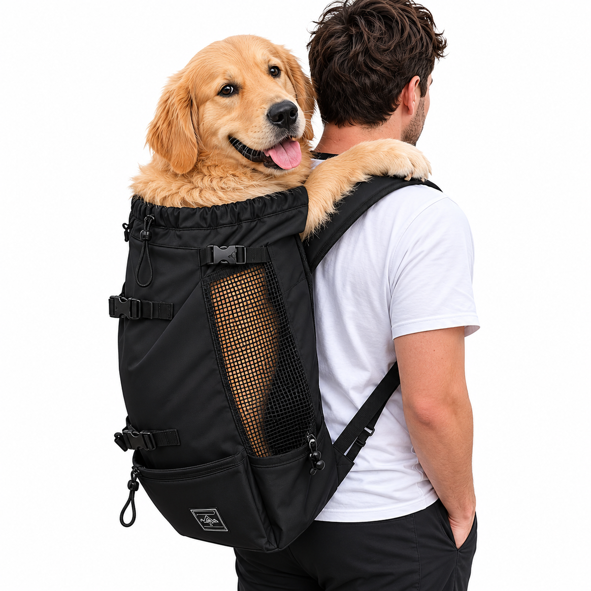 Sac à dos chien respirant | Randonnée, vélo & moto jusqu'à 15 kg