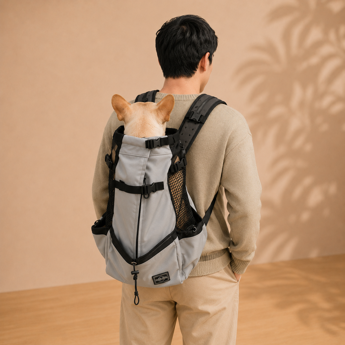 Sac à dos chien respirant | Randonnée, vélo & moto jusqu'à 15 kg
