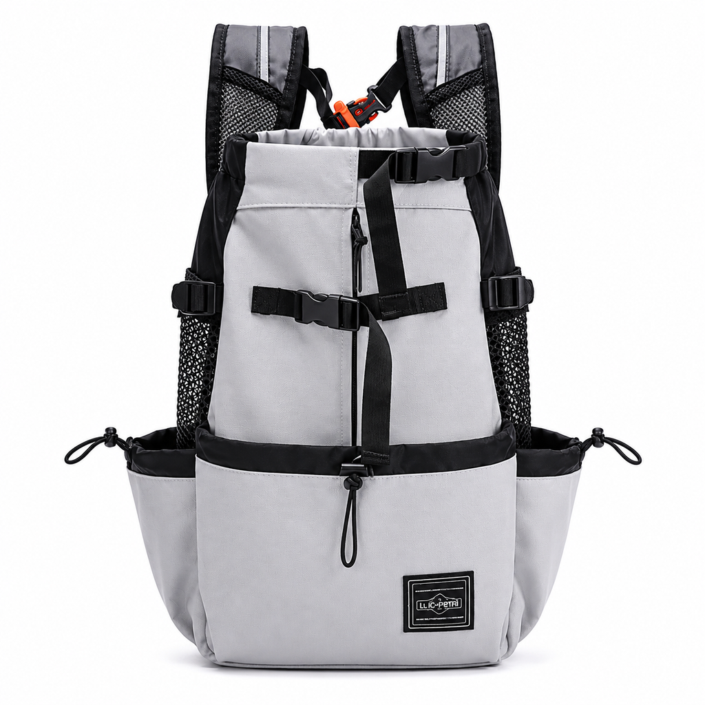 Sac à dos chien respirant | Randonnée, vélo & moto jusqu'à 15 kg
