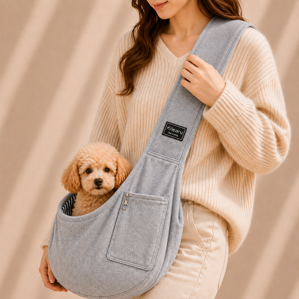 Sac bandoulière souple pour chien jusqu’à 7,5 kg