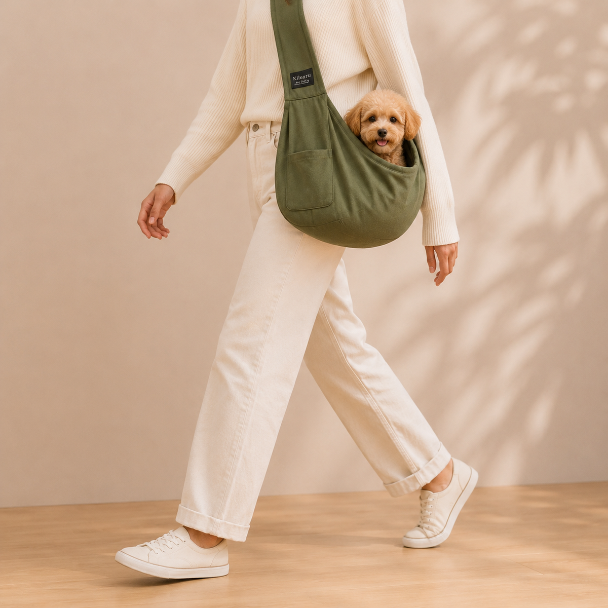 Sac bandoulière souple pour chien jusqu’à 7,5 kg